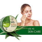[the SAEM] Jeju Fresh Aloe Soothing Gel 10.1 fl. oz. (300ml) - 99% Aloe Vera, Hydrates & Dry, Itchy & irritated Skin