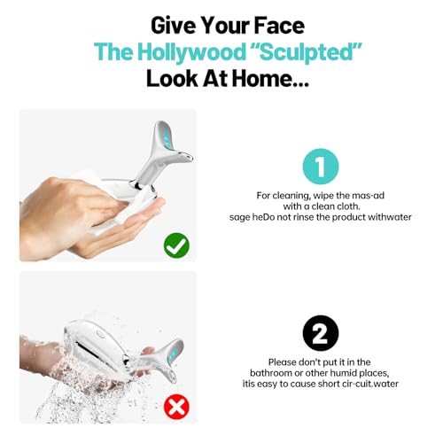 Red Light Therapy for Face, Floverkity LED Face Massager, RED Light Device, at-Home Face Tool for Skin Care (White,7 Light)