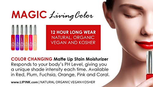 LIP INK® Vegan Magic Living Color Lip Stain Moisturizer (Pink)
