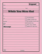 Adams While You Were Out Pads, 4.25 x 5.5 Inches, Pink, 50 Sheets per Pad, 12 Pads per Pack (9711D)
