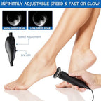 Electric Foot Filer-Electric Foot Callus Remover, Callus Remover for Feet, Dermave Electric Foot Callus Remover, 60pcs Snding Discs Dead Cracked Skin Calluses for Men/Women (Black)