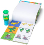 Melissa & Doug Sticker Wow!™ Dinosaur Bundle: 24-Page Activity Book, Refillable Sticker Stamper, Mini Pad, 500 Stickers, Arts and Crafts for Kids Ages 3+