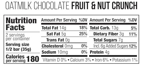 Taza Chocolate Organic Oat Milk Chocolate Bar, Fruit & Nut, 2.5 Ounce (10 Count), Vegan