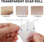 Silicone Scar Sheets (1.6” x 120”), Clear Gel Silicone Scar Tape, Invisible Medical Grade Scar Silicone Strips, Transparent Advanced Removal Scar Patches for C-Section, Keloids, Burn, Acne