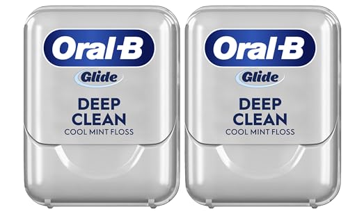 Oral-B Glide Deep Clean Cool Mint Dental Floss, Value 2 Pack (40m Each)