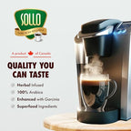 SOLLO Organic Slim Coffee Pods, Medium Roast, Low Acid, Diet-Support, Slim, Single Serve Pods, Compatible With 2.0 K-Cup Keurig Brewers, 24 K Cup