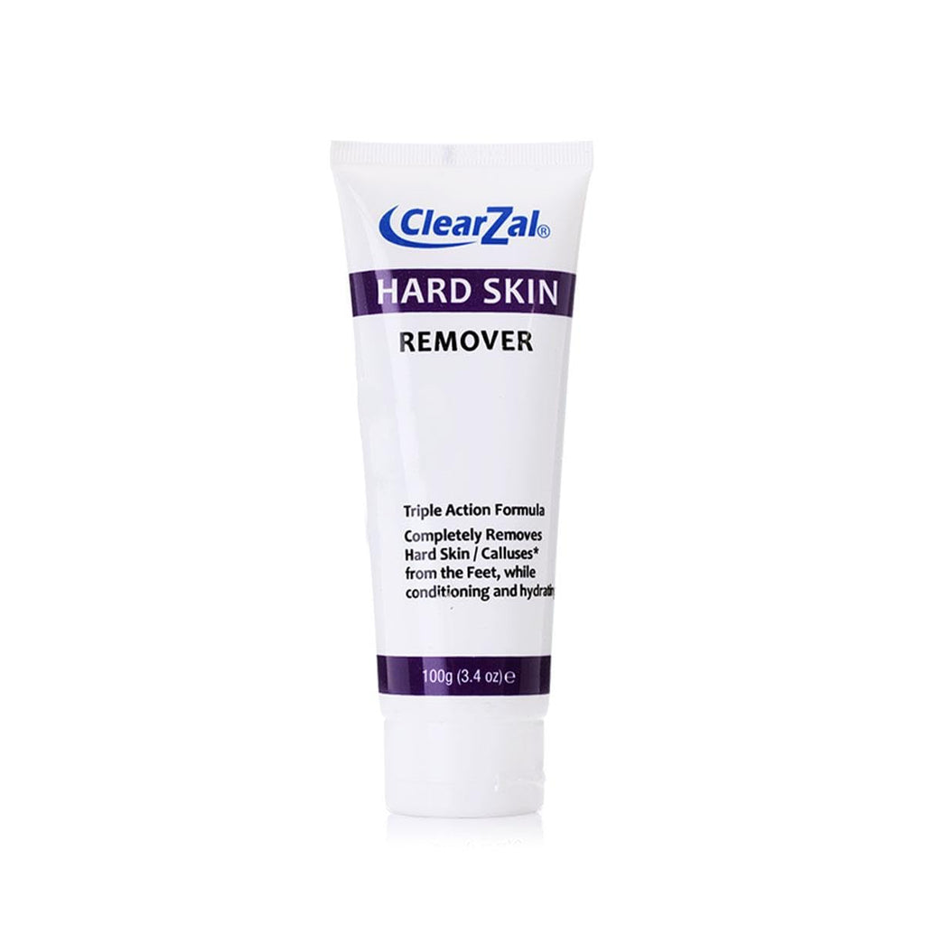 Clearzal Foot Cream For Hard Skin, Helps Calluses and Corn Removal While Leaving Soft Smooth Skin, Hydrating and Conditioning Triple Action Formula With Aloe Vera, 3.4 Ounce Tube