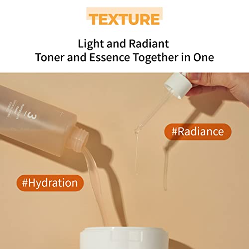 numbuzin No.3 Toner Pads | Radiance Glowing Jumbo Essence Pad | Clear Glass Skin, Texture Care | Biodegradable Vegan Pads, Fermented Ingredients, Niacinamide | 70 pads/5.07 fl. oz.