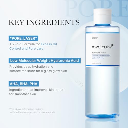medicube Glass Glow Flawless Pore Care Step 1: Zero Pore Blackhead Deep Cleansing Oil and Zero Pore Toner