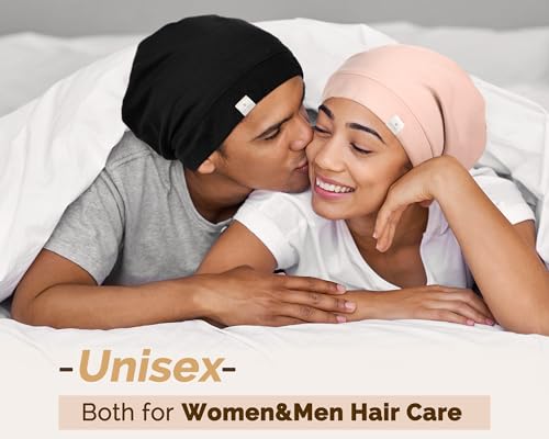 YANIBEST Silk Satin Bonnet Hair Wrap for Sleeping - Adjustable Stay on Silk Lined Slouchy Beanie Hat for Curly Hair and Braids