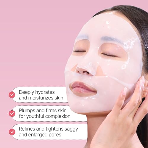 Torriden CELLMAZING Collagen Firming Gel Facial Sheet Mask (4 sheets) | Face Mask Only | 5D Collagen Complex, Amino Acid Complex, Peptide