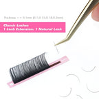 ALLOVE Eyelash Extension Three Boxes Classic Lash Extensions 0.15 CC Curl 13+14+15mm Individual Volume Lash Extensions Lash Trays for Lash Extensions Supplies Single Eyelash Extensions
