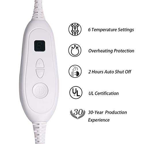 New 2023 Ruqiji 17''x33'' XXXL King Size Heating Pad with Fast-Heating Technology&6 Temperature Settings, Flannel Electric Heating Pad/Pain Relief for Back/Neck/Shoulders/Menstrual Pain/Leg Cramp