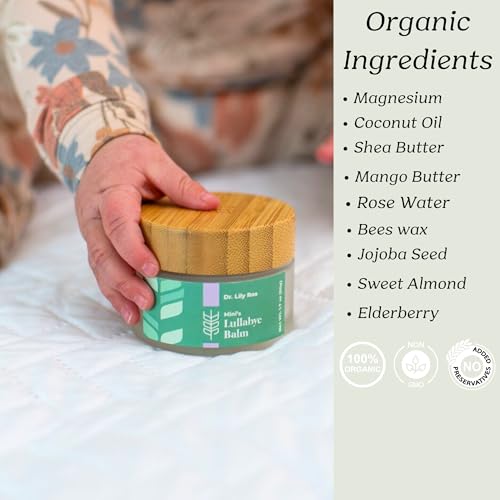 Dr. Lily Ros Magnesium Balm & Baby Cream | Organic Lotion for Feet, Legs, Stomach, Arms | Dr. Formulated For Growing Pain | Safe All-Natural Ingredients (Children)