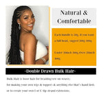 Deep Wave Bulk Hair for Braiding 16A Deep Water Wave Bulk Human Hair for Braiding Brazilian Virgin Curly Human Hair 24 Inch 50g Curly Braiding Hair for Boho Braids Micro Twist