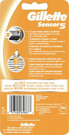 Gillette Sensor5 Men's Disposable Razors, 2 Count (Pack of 2)