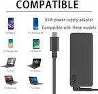 USB-C 65W 45W AC Replacement Charger Compatible with Lenovo ThinkPad T480 T490 T580 ADLX65YDC2A ADLX65YLC2D ADLX65YDC3A ADLX65YDC2D chromebook 2nd Gen S330 65W Laptop Power Supply Adapter Cord