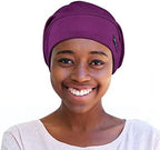 FocusCare Satin Lined Sleep Slouchy Cap Curly Girl Slap Headwear Gifts for Frizzy Hair Women