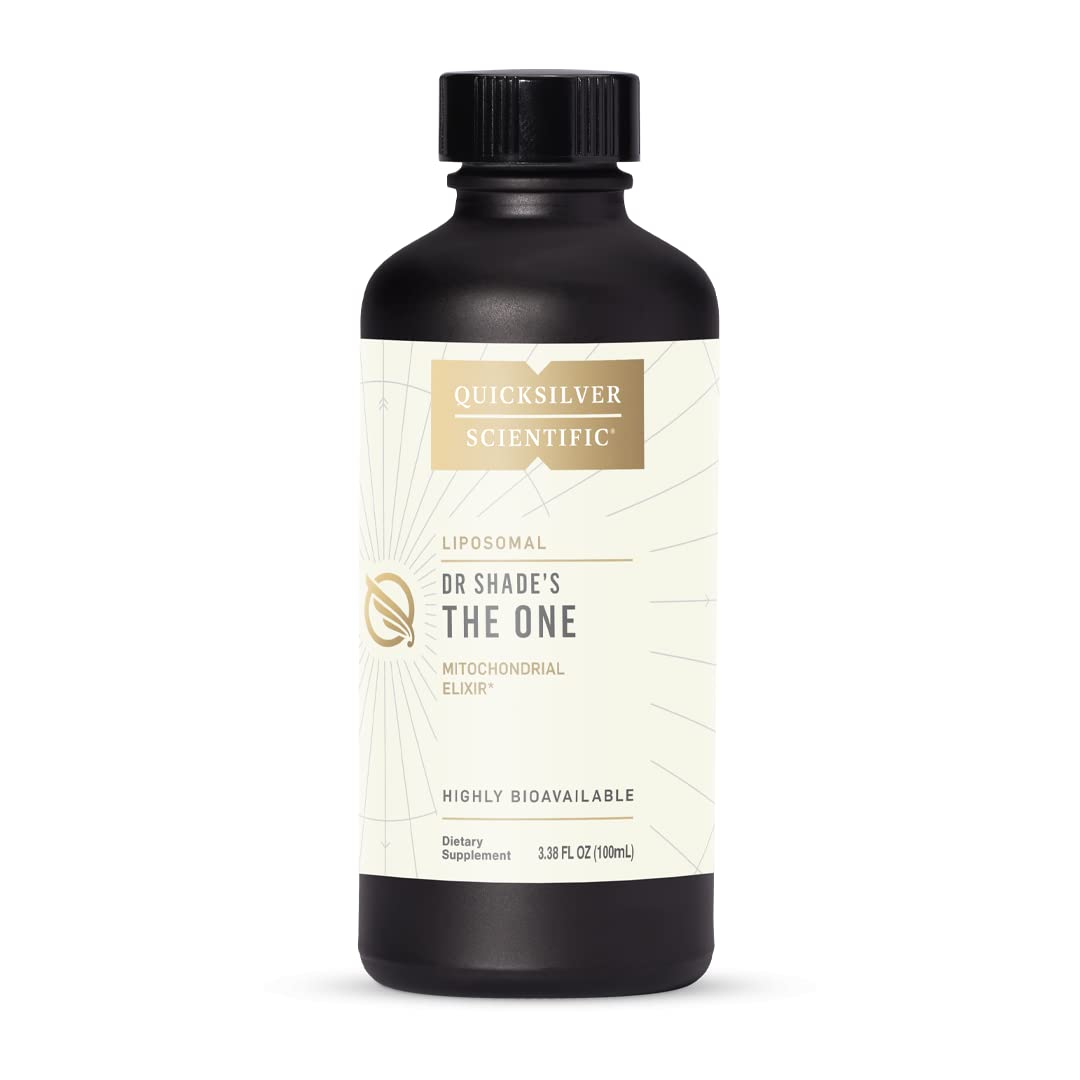 Quicksilver Scientific The ONE Mitochondrial Elixir - Mitochondria Supplement to Support Cellular Health with Phosphatidylcholine, Resveratrol, Reishi Mushroom & CoQ10 Liquid (3.38 Fl oz / 100ml)