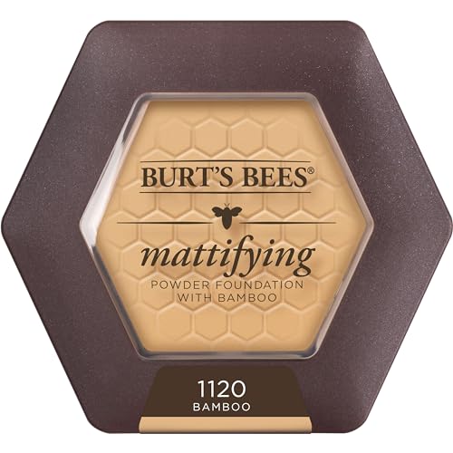 Burt’s Bees 100% Natural Mattifying Powder Foundation, Bamboo, 8.5g