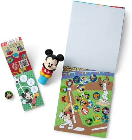 Melissa & Doug Sticker Wow!™ Disney Mickey Mouse Bundle: 24-Page Activity Pad, Stamper, 500 Stickers, Mini Pad, Arts and Crafts Fidget Toy Collectible Character