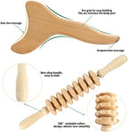 2 Pcs Wooden Gua Sha Tools Lymphatic Drainage Tool, Machomby Wood Therapy Massage Tools Manual Gua Sha Tools Anti Cellulite Massage Tool for Gua Sha Massage, Maderotherapy, Body Sculpting