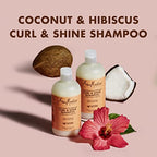 SheaMoisture Curl & Shine Shampoo, Conditioner, 13 Oz Ea + Curl Enhancing Smoothie, 12 Oz – Coconut & Hibiscus Premium Gift Set (3 Piece Set)