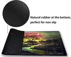 MTG Playmat, Game Play Mat for MTG TCG 24 x 14 inches Trading Card Inked Game Playmats with Storage Bag Smooth Rubber Surface Battle Game