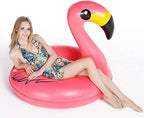 Jasonwell Giant Inflatable Flamingo Pool Floats Party Float Tube with Fast Valves Summer Beach Swimming Pool Lounge Raft Decorations Toys for Adults & Kids
