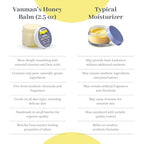 Vanman's Tallow and Honey Balm With No Added Scent - Beef Tallow Face Moisturizer with Grass-Fed/Finished Beef Tallow for Skin, Organic Raw Honey and Beeswax, Cold Pressed Olive Oil - 2 oz