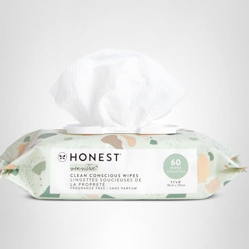 The Honest Company Hypoallergenic Multi-Use Baby Wipes for Sensitive Skin, Geo Mood, 288 Count