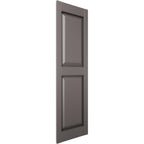 Ekena Millwork Lifetime Vinyl LP2S14X05100MS Standard Two Equal Panel Vinyls, Raised Panel Vinyl Shutters, w/Installation Shutter-Lok's & Matching Screws (Per Pair), 14 3/4"W x 51"H, Musket Brown