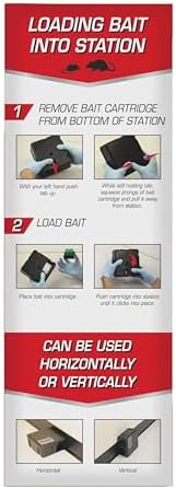 Tomcat Rat & Mouse Killer Child & Dog Resistant, Refillable Station for Indoor and Outdoor, 1 Station and 15 Poison Refills