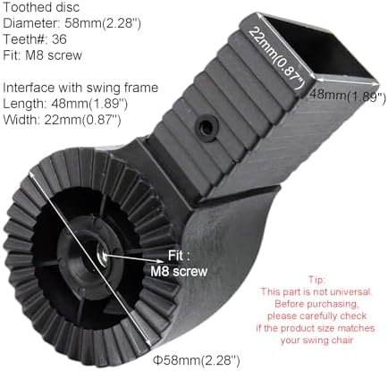 Frame Mounted Connector(Type 8) for Mainstays Oversized Double Zero Gravity Swing(1PCS/CTN)