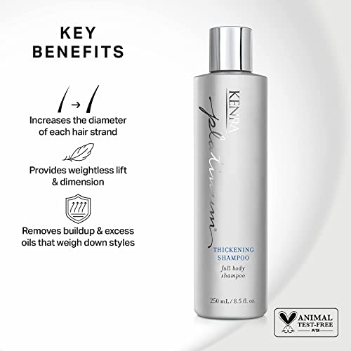 Kenra Platinum Thickening Shampoo/Conditioner | Provides Nourishment & Delivers Shine | Increases Thickness & Volume | Body & Fullness | Protects Against Humidity | All Hair Types