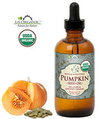 US Organic Pumpkin Seed Oil, USDA Certified Organic,100% Pure & Natural, Cold Pressed Virgin, Unrefined in Amber Glass Bottle w/Glass Eyedropper for Easy Application (Large (4 oz, 115 ml))