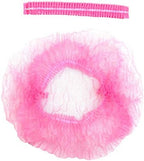ProtectX 500-Pack Pink Disposable Hair Nets, Elastic Head Cover, Bouffant Caps, Sanitation Head Cover for Food Service, Spa Men & Women - 21 inch