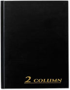Adams ARB8002M Account Book, 2 Column, Black Cover, 80 Pages, 7 X 9 1/4