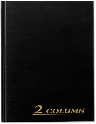 Adams ARB8002M Account Book, 2 Column, Black Cover, 80 Pages, 7 X 9 1/4