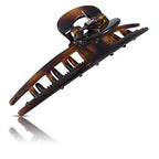 Scunci 4-Pack No-Slip Grip Fine Hair Jaw Clips, Assorted Colors (Black, Brown)