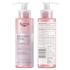 Eucerin Radiant Tone Face Cleanser Gel with 2% Exfoliating AHA Complex, Gentle Face Wash Improves Skin Clarity and Boosts Radiance, All Skin Types, 6.8 Fl Oz Bottle