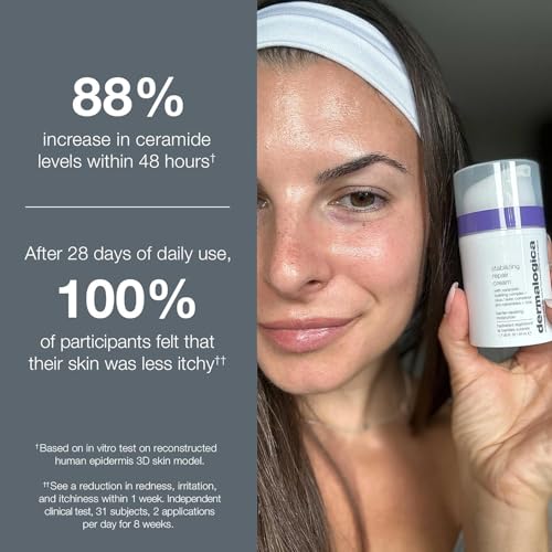 Dermalogica Stabilizing Repair Cream, Face Moisturizer for Sensitive Skin with Cica - Strengthens, Soothes, and Repairs Skin Barrier