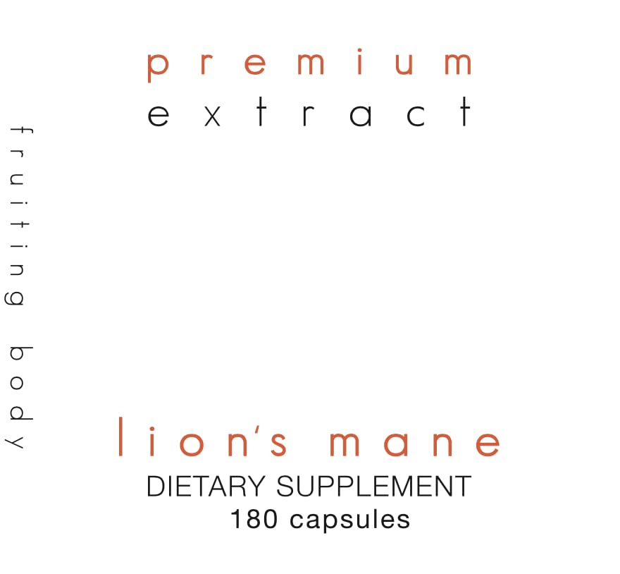 ORIVeDA Lion’s Mane Organic Mushroom Extract 2-Pack - Fruiting Body 180 v-caps, Pure Mycelium 180 v-caps • Supports The Brain and Nervous System