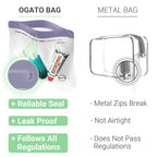 3pcs - TSA Approved Toiletry Bag - Our Quart Size Clear Toiletry Bags are Security Approved Worldwide for Liquids & Cosmetics - 100% 3-1-1 Compliant Clear Travel Bags for Toiletries Violet
