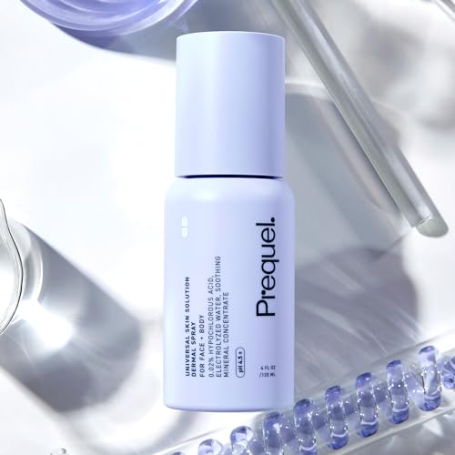 Prequel Skin Universal Skin Solution Hypochlorous Acid Spray for Face and Body. HOCL Facial Cleanser and Dermal Spray with Electrolyzed Water and Mineral Complex. pH-Stabilized Skin Care. 4oz