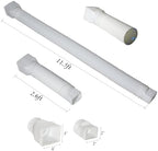 11.5ft Long Gutter Downspout Extensions Flexible, Drain Downspout Extender, Down Spout Drain Extender, Gutter Connector Rainwater Drainage, Extendable from 2.6ft to 11.5ft(White)