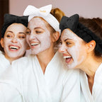Semato Bachelorette Party Favor Set Bride Spa Headband Bride Headband and Bridesmaid Headband Skincare Headbands for Women Cute Bow Head Bands Party Supplies (1 bride+ 7 black)