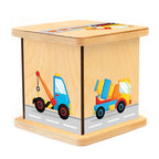 Wooden Piggy Bank for Kids and Adults, Personalized Gift Handmade in USA by BloomOwl, Custom Piggy Bank, Personalized Banks for Kids, Gifts for Baby Boys and Girls (Construction)