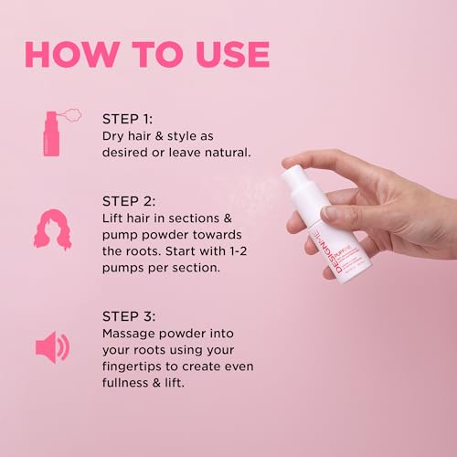 PUFF.ME Volumizing Powder by DESIGNME | Hair Powder Volumizer for Hair | Root Lifting Hair Texture Powder for Straight, Curly, or Wavy Hair | Talc Free Hair Powder for Women, (0.32 Oz)