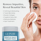 Witch Hazel & Centella Daily Toner Pads - 100 Ct | Hydrating, Exfoliating & Pore Care Korean Skincare - Gentle, Alcohol-Free, with Glycerin for Sensitive Skin by La Pure Cosmetics
